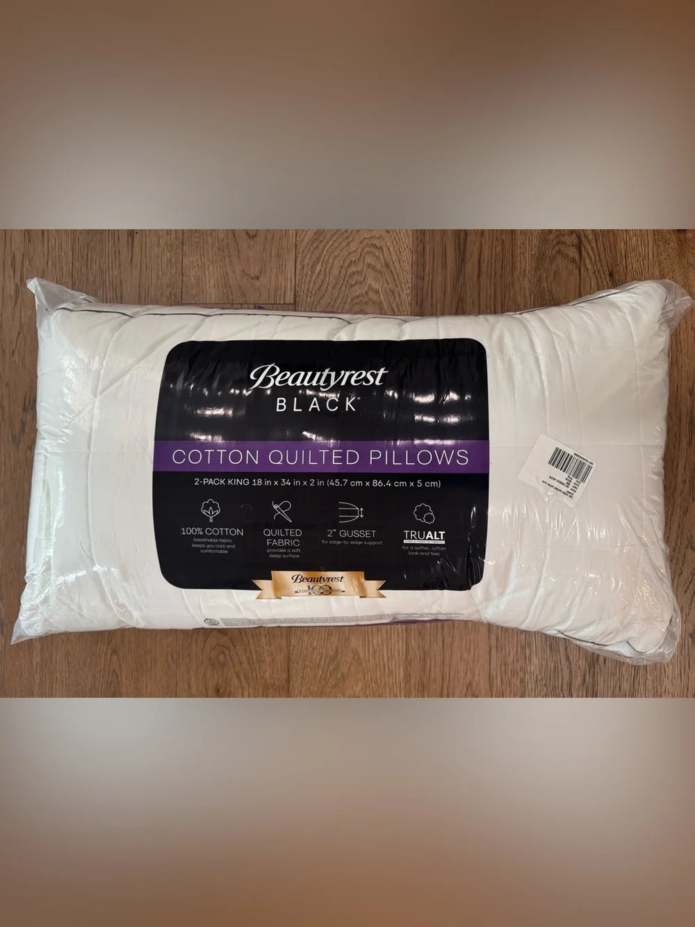BEAUTYREST BLACK 2pk Luxurious Down Alternative Pillows